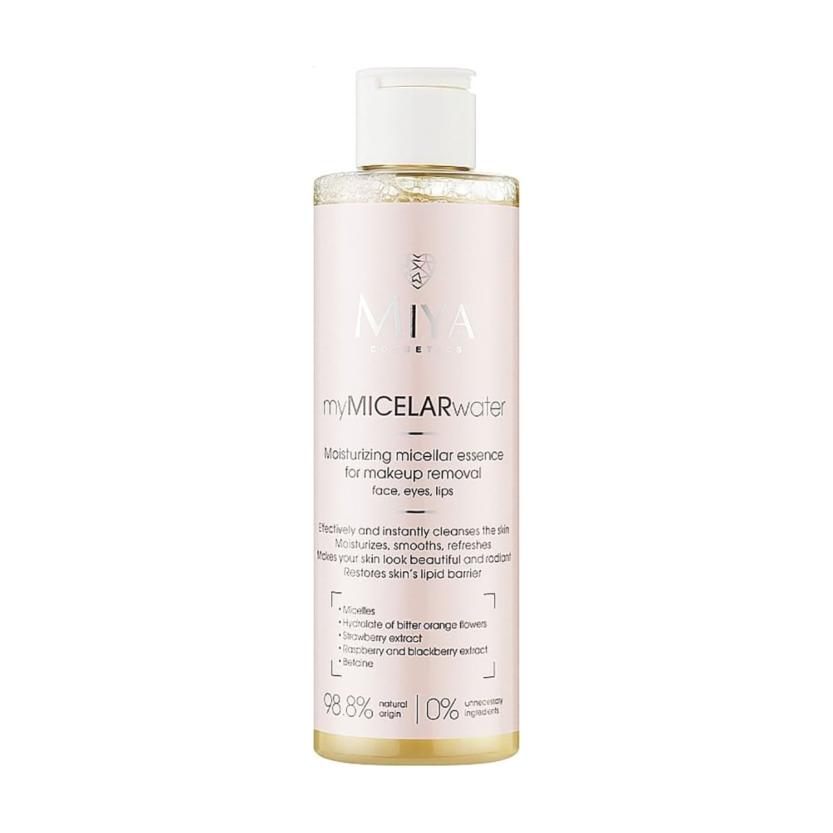 Зволожувальна міцелярна есенція для зняття макіяжу Miya Cosmetics My Micelar Water, 200 мл